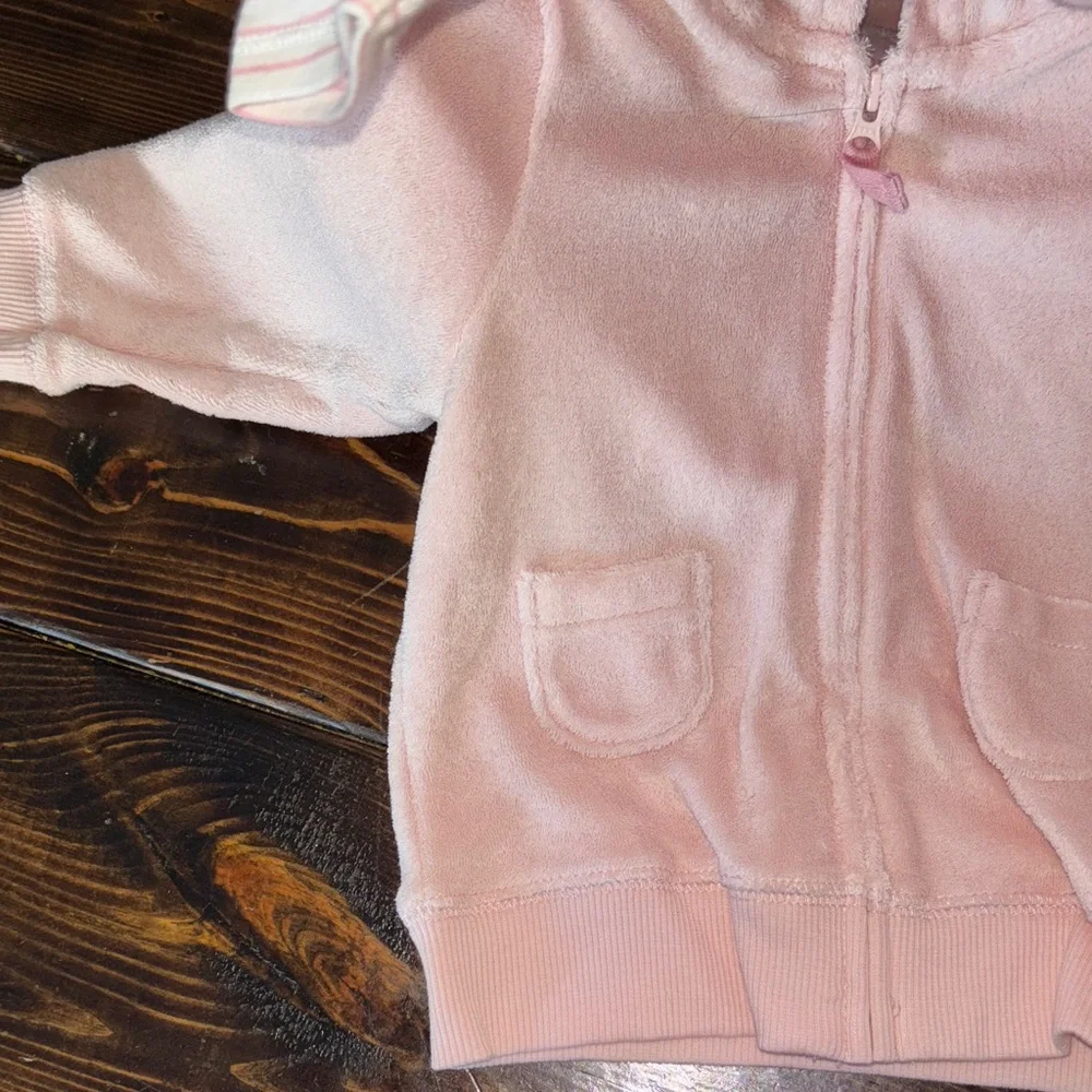 Carter's Infant Pink Bunny Matching Set Size 9 Months, NWT